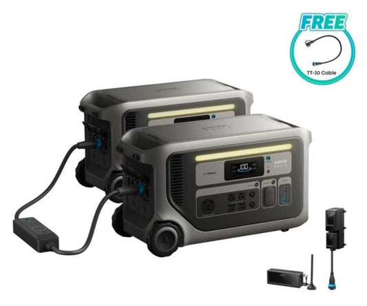Aurora Generators  SOLIX F3000 Portable Power Station + Double Power Hub + Power Saver Kit - 6144 Watt Hours  TT-30 Cable - G178211L