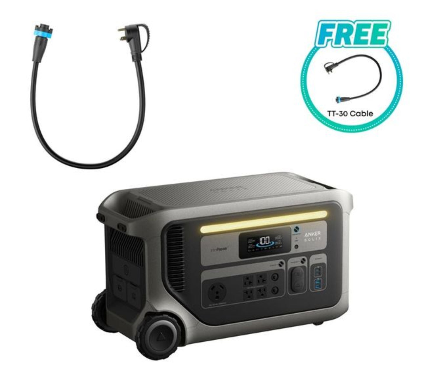 Aurora Generators SOLIX  Portable Power Station + 120V Generator Input Adapter (For F3000) - B1782111