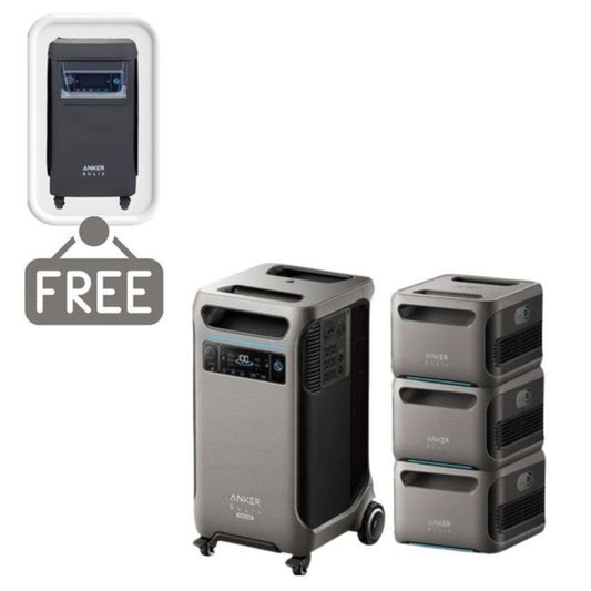 Aurora Generators SOLIX F3800 Plus Portable Power Station + 3 Expansion Batteries (15360Wh) - B17901148