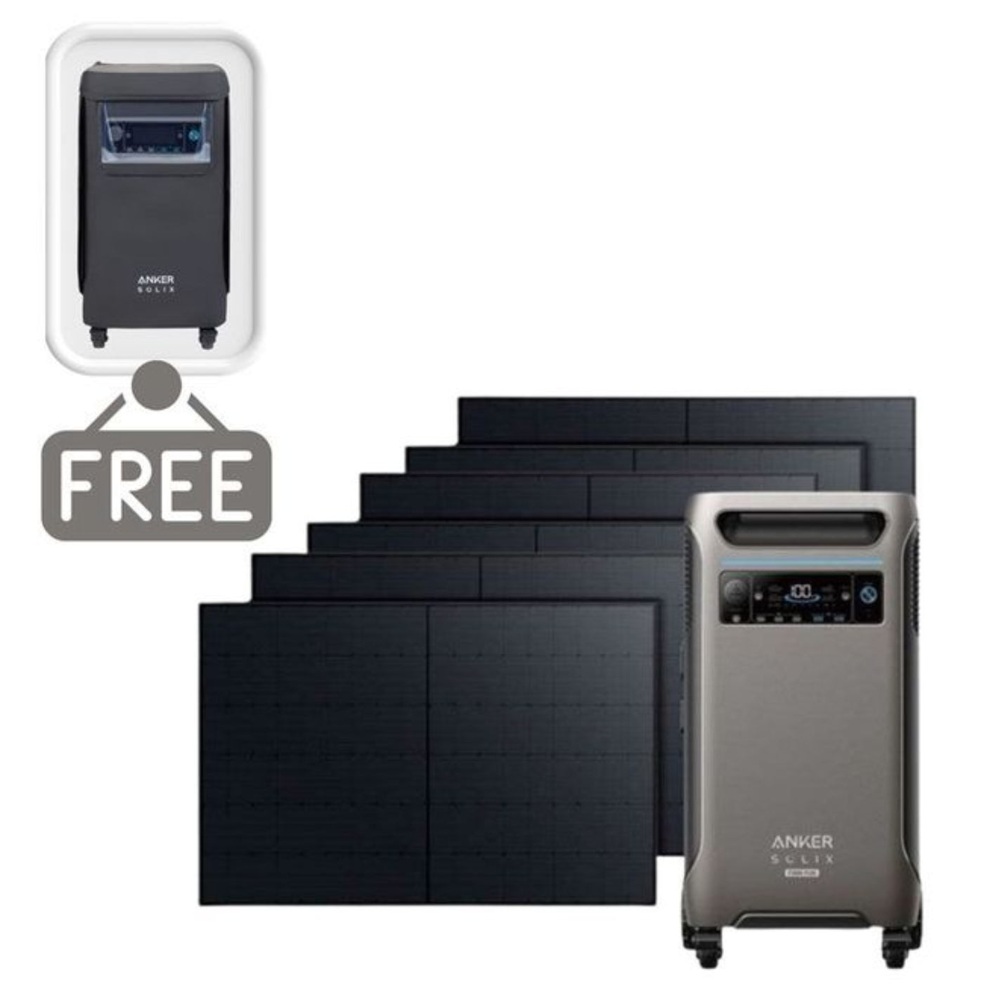 Aurora Generators Anker SOLIX F3800 Plus Solar Generator  + 3 set 410W Solar Panel - B17901125