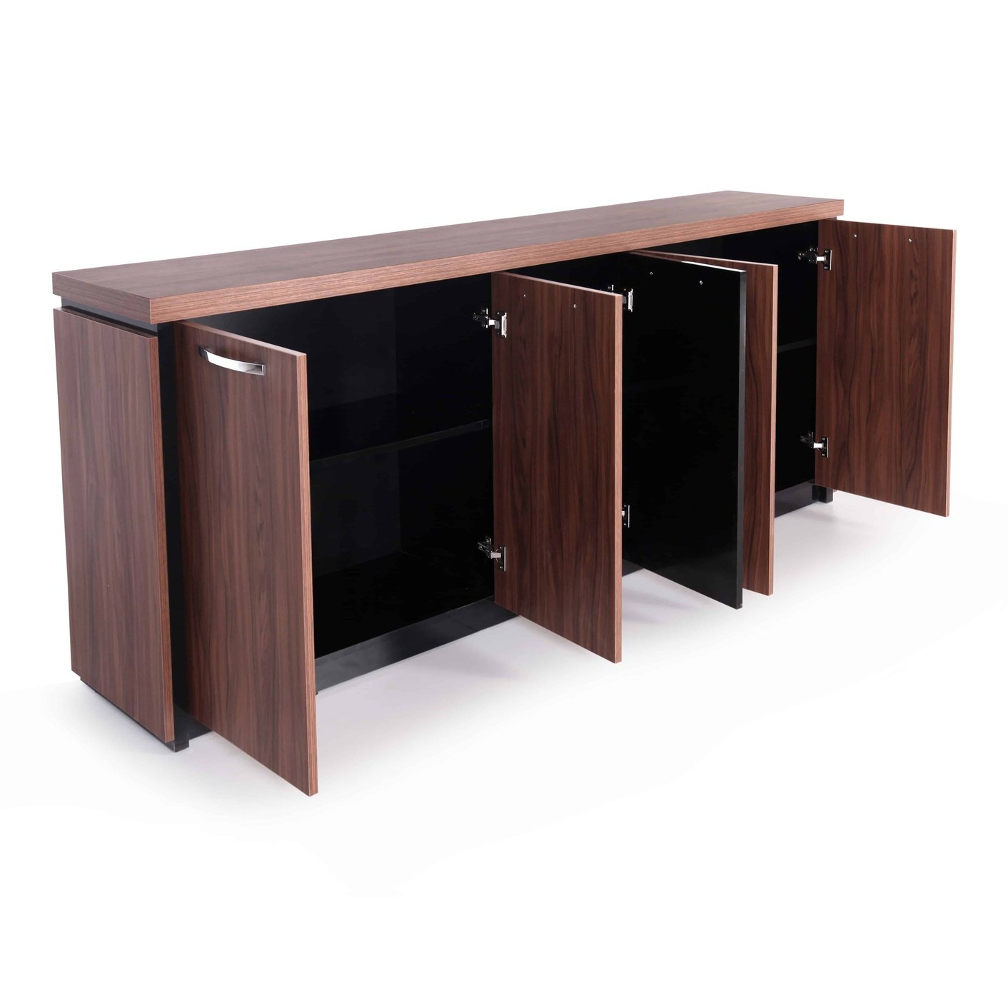 Casa Mare ARMA 79″ Modern Home &amp; Office Furniture Desk Rustic Brown &amp; Black - ARMA-79WB-S