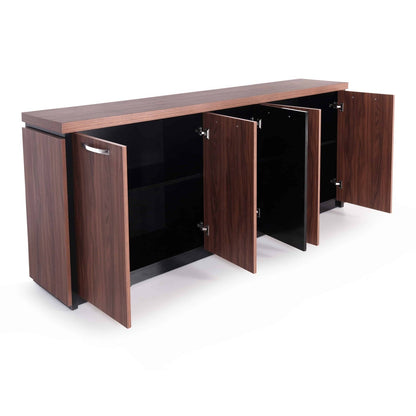 Casa Mare ARMA 79″ Modern Home &amp; Office Furniture Desk Rustic Brown &amp; Black - ARMA-79WB-S