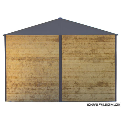 Arrow | Ironwood Steel Hybrid Shed Kit 10x8 ft. Galvanized Anthracite IWA108