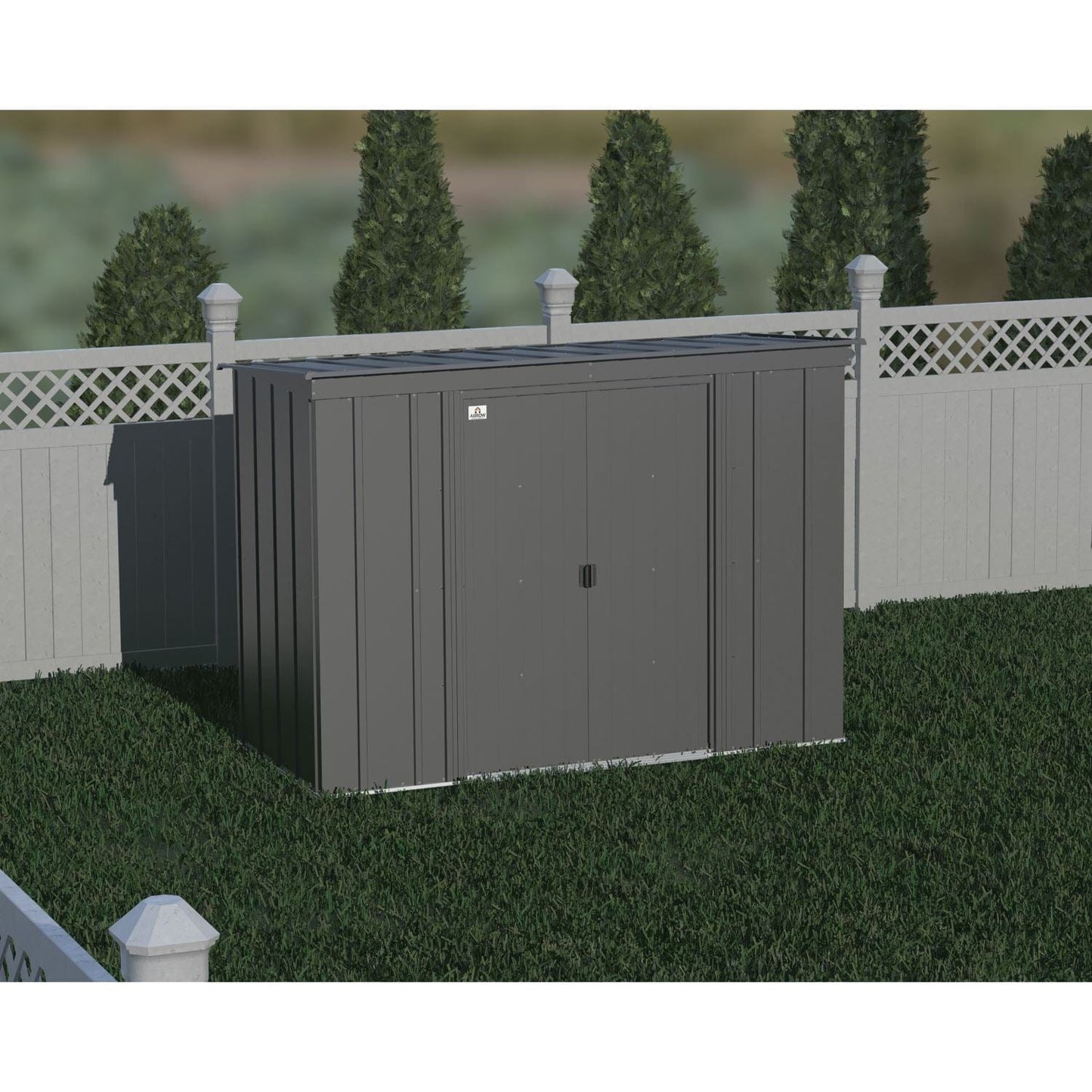 Arrow | Classic Steel Storage Shed, 8x4 ft., Charcoal CLP84CC