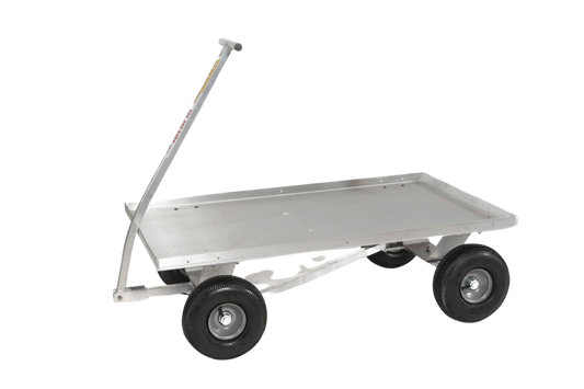 Alumacart Articulating Wagon with QUADRI-Steer Technology 45 Inch 800 Pound Capacity New