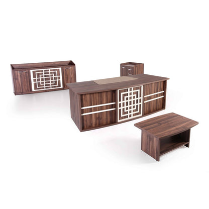 Casa Mare ASTORIA 87″ Modern Home & Office Furniture Desk Brown & Sofia - ASTORIA-87SB-S