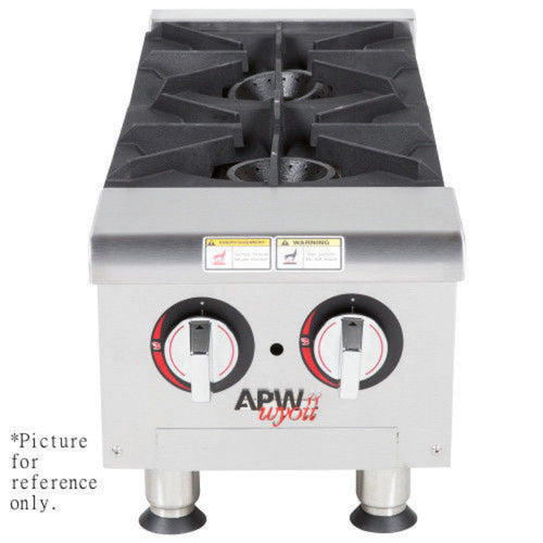 APW Wyott GHP-6I Gas Countertop Champion Hotplate - 6 Burners - AWGHP6I