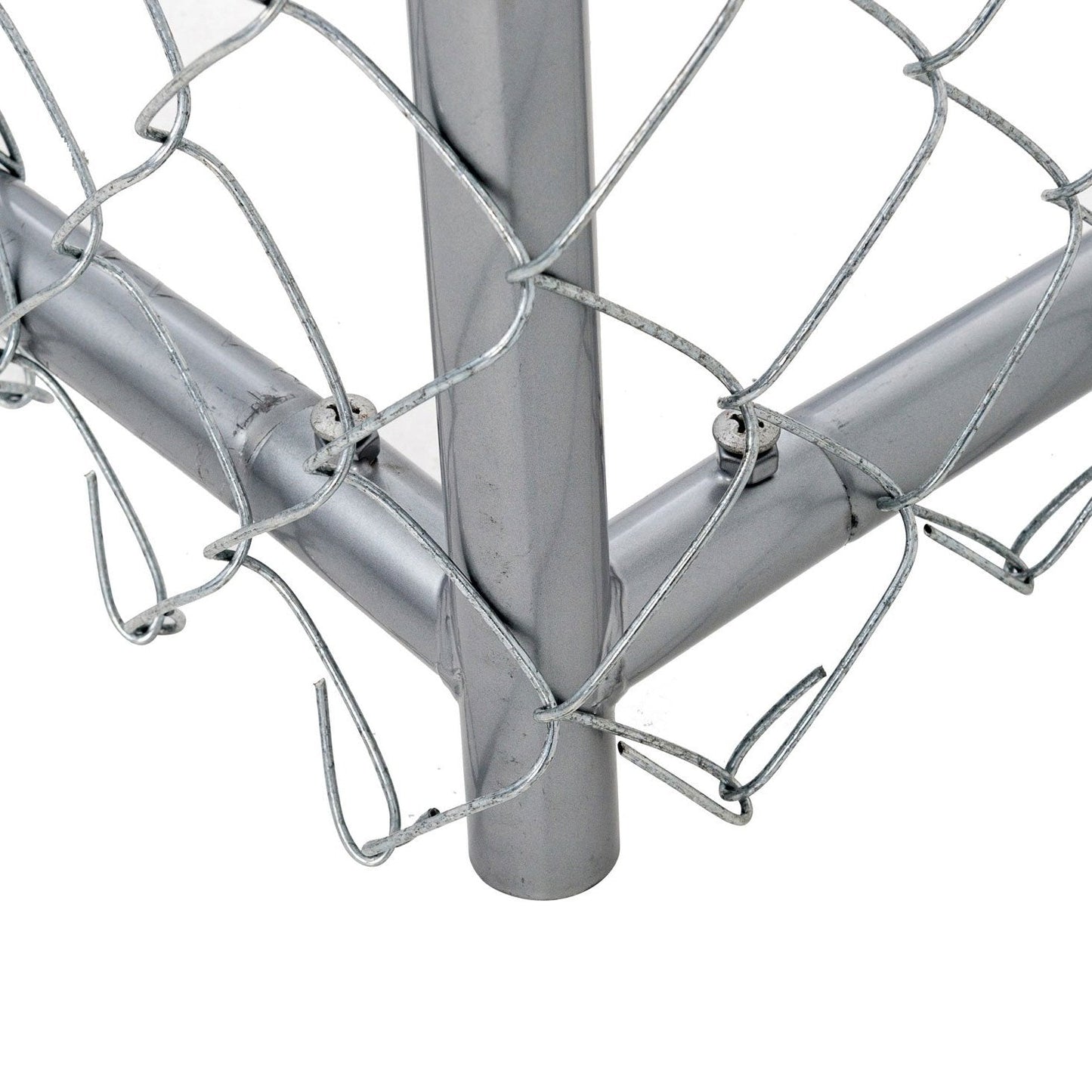 Lucky Dog 10' x 10' Chain Link Dog Kennel (2 Pack) & Waterproof Roof Cover - 174393