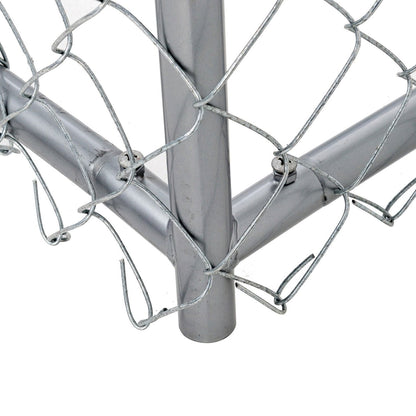 Lucky Dog 10' x 10' Chain Link Dog Kennel (2 Pack) & Waterproof Roof Cover - 174393