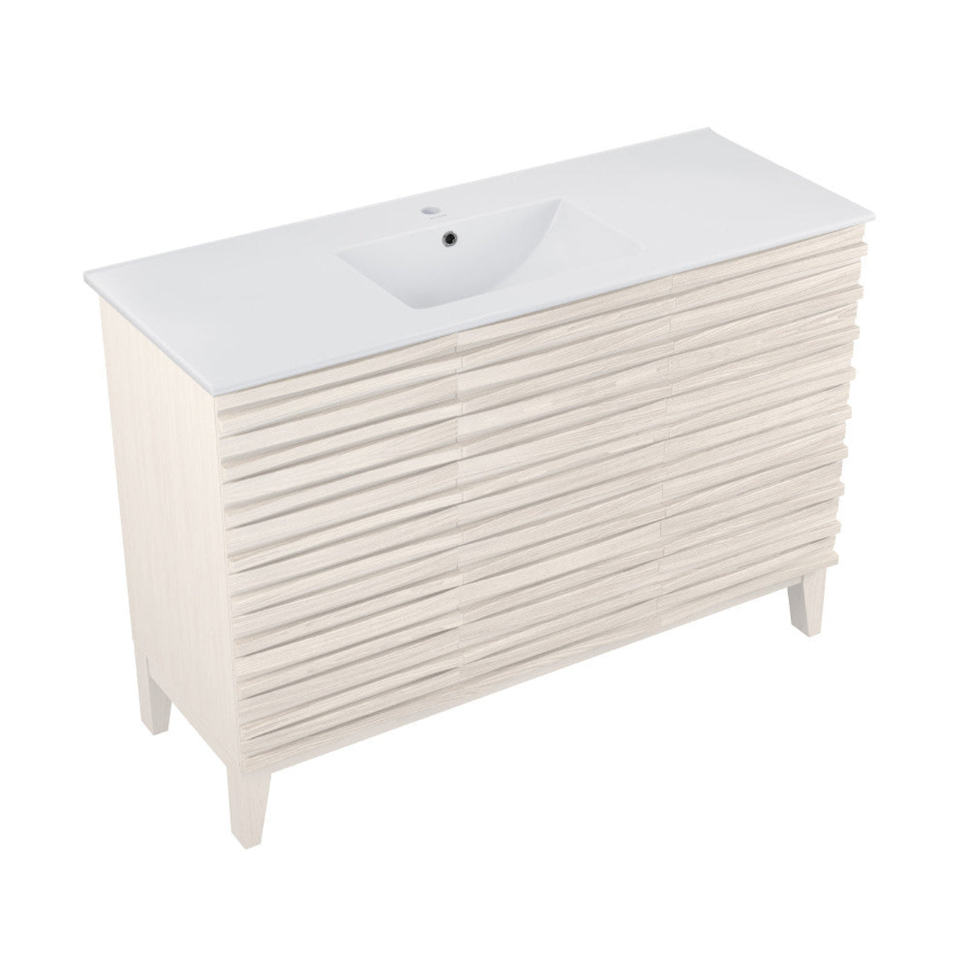 Swiss Madison Cascade 48" Freestanding Bathroom Vanity in White Oak with Sink Top - SM-BV8634WO