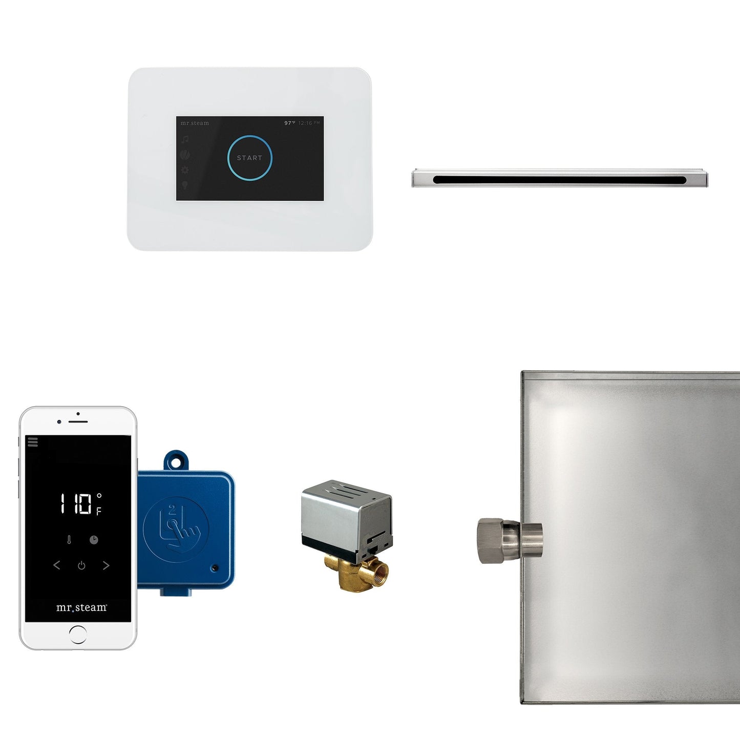 Mr Steam  iButler Linear Package in White - I3BUTLERLWH
