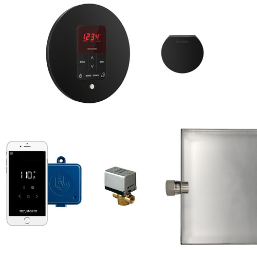 Mr. Steam Butler Package Round Matte Black - MSBUTLER1RD-MB