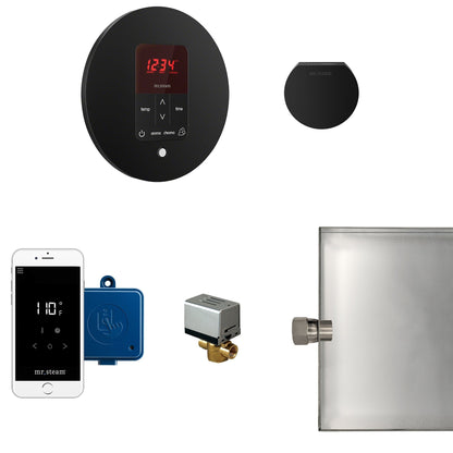 Mr. Steam Butler Package Round Matte Black - MSBUTLER1RD-MB
