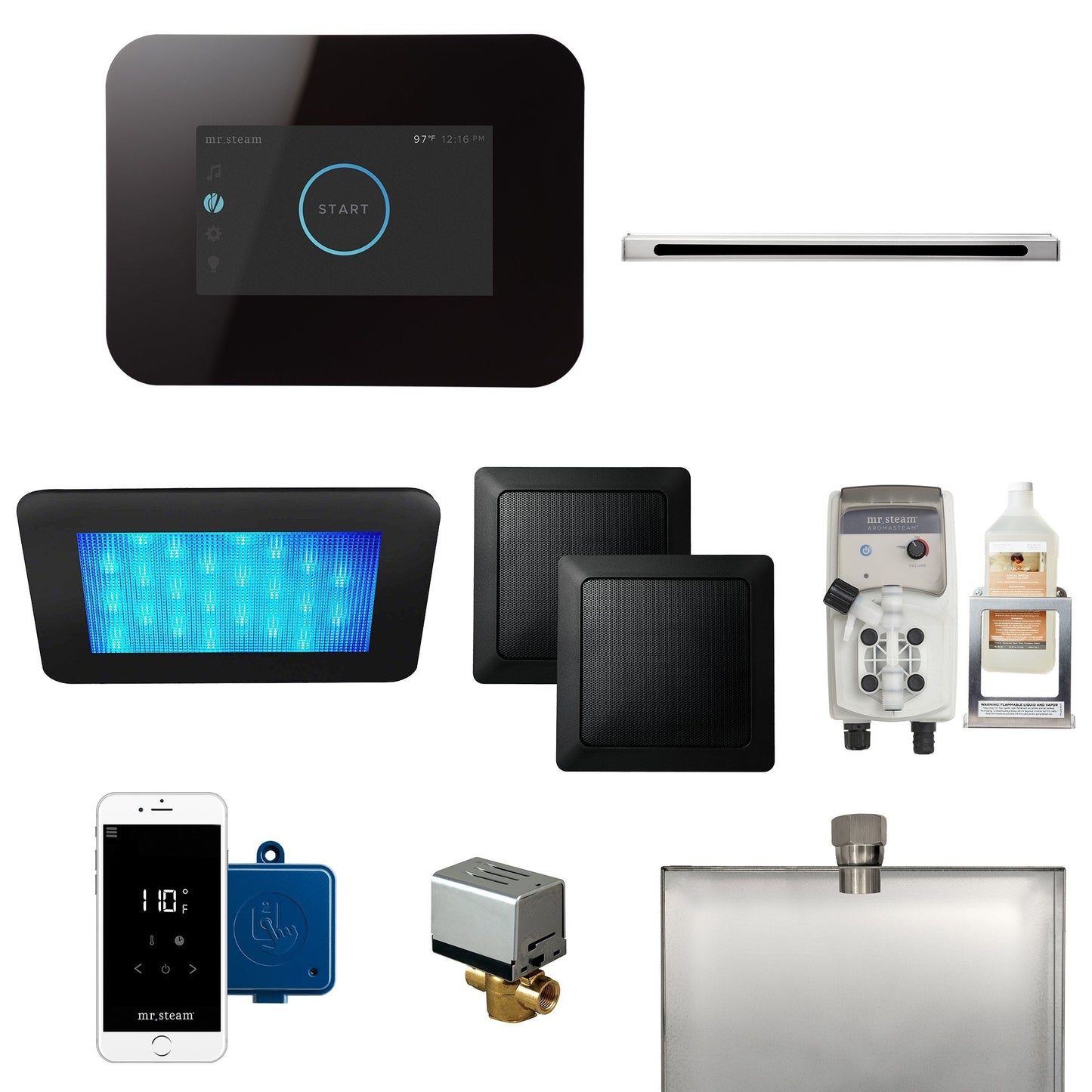 Mr. Steam iDream Linear Package Black - I3DREAMLBK
