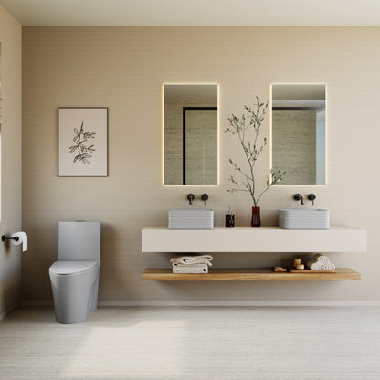 Swiss Madison St. Tropez One-Piece Elongated Toilet Vortex Dual-Flush 1.1/1.6 gpf in Matte Gray - SM-1T254MG