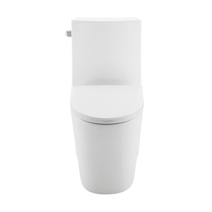 Swiss Madison St. Tropez One-Piece 10" Rough-in 1.28 GPF Left-Hand Vortex Flush Elongated Toilet in Matte White - SM-1T0803MW