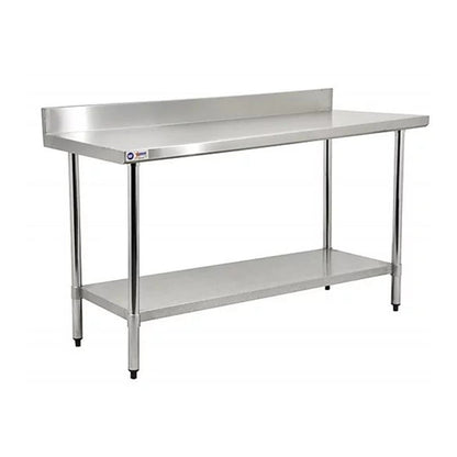 Chef AAA  Commercial Work Table Stainless Steel Size 72"x30"x34" w/ 4" Backsplash NSF - SSWT3072