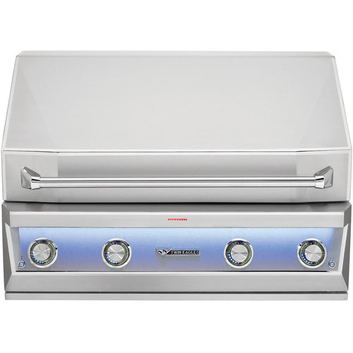 Twin Eagles 42" EAGLE ONE Super Premium Gas Grill with Black Glass Infrared Rotis Burner and Sear Zone - TE1BQ42RS-L