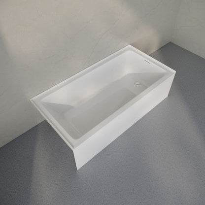 Swiss Madison Voltaire 72 x 32 Skirted Right Drain Soaking Alcove Bathtub in Glossy White, Drain Included - SM-AP0532GW