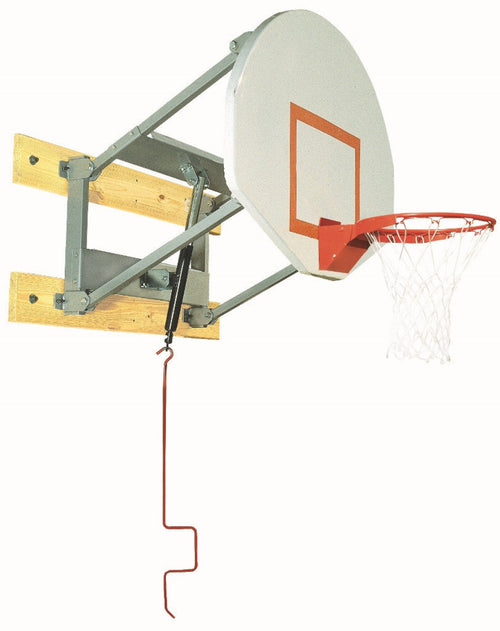 Bison Adjustable Steel Wall Mounted Hoop - 54 Inch Fan-Shaped Steel - PKG600BI