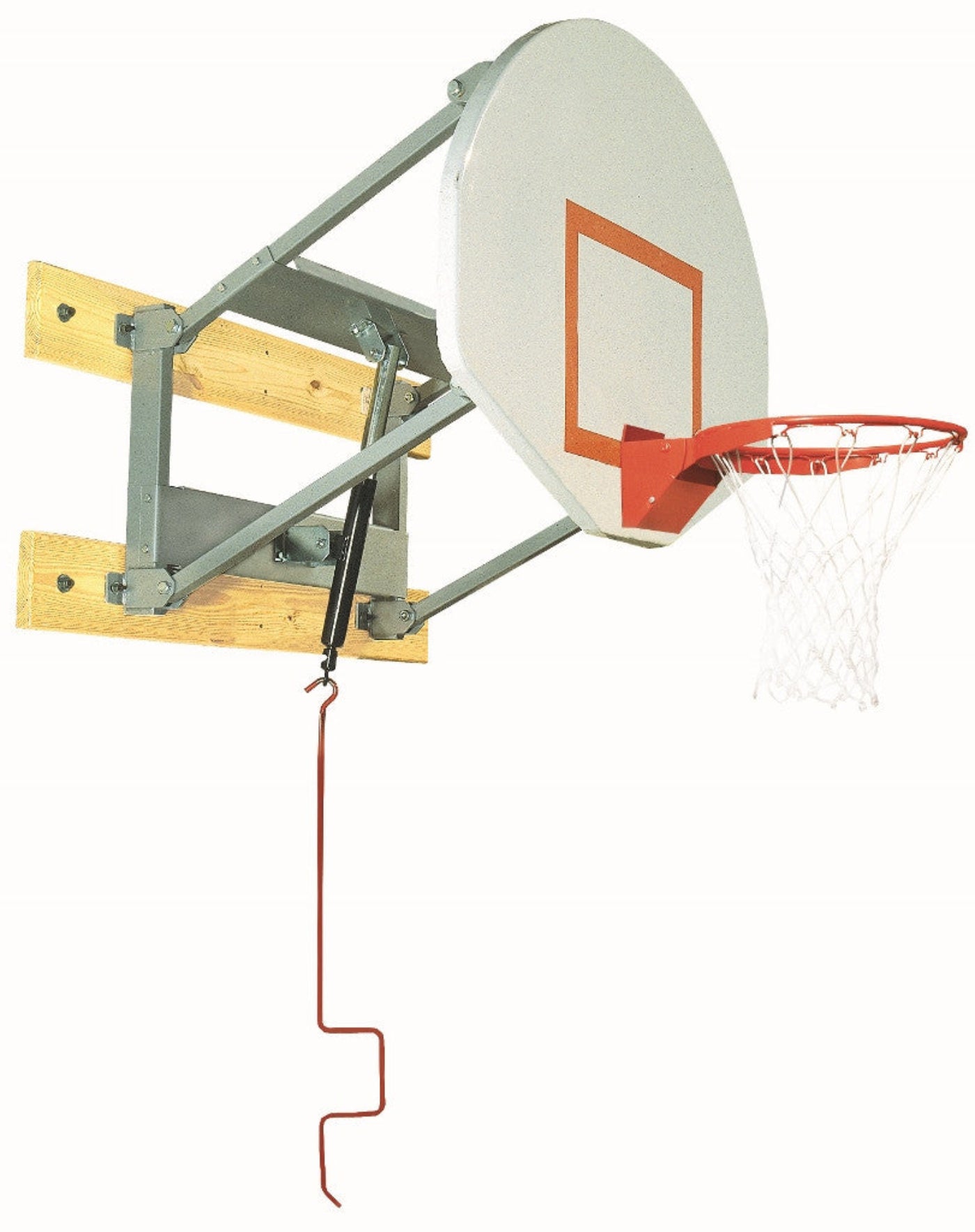 Bison Adjustable Steel Wall Mounted Hoop - 54 Inch Fan-Shaped Steel - PKG600BI