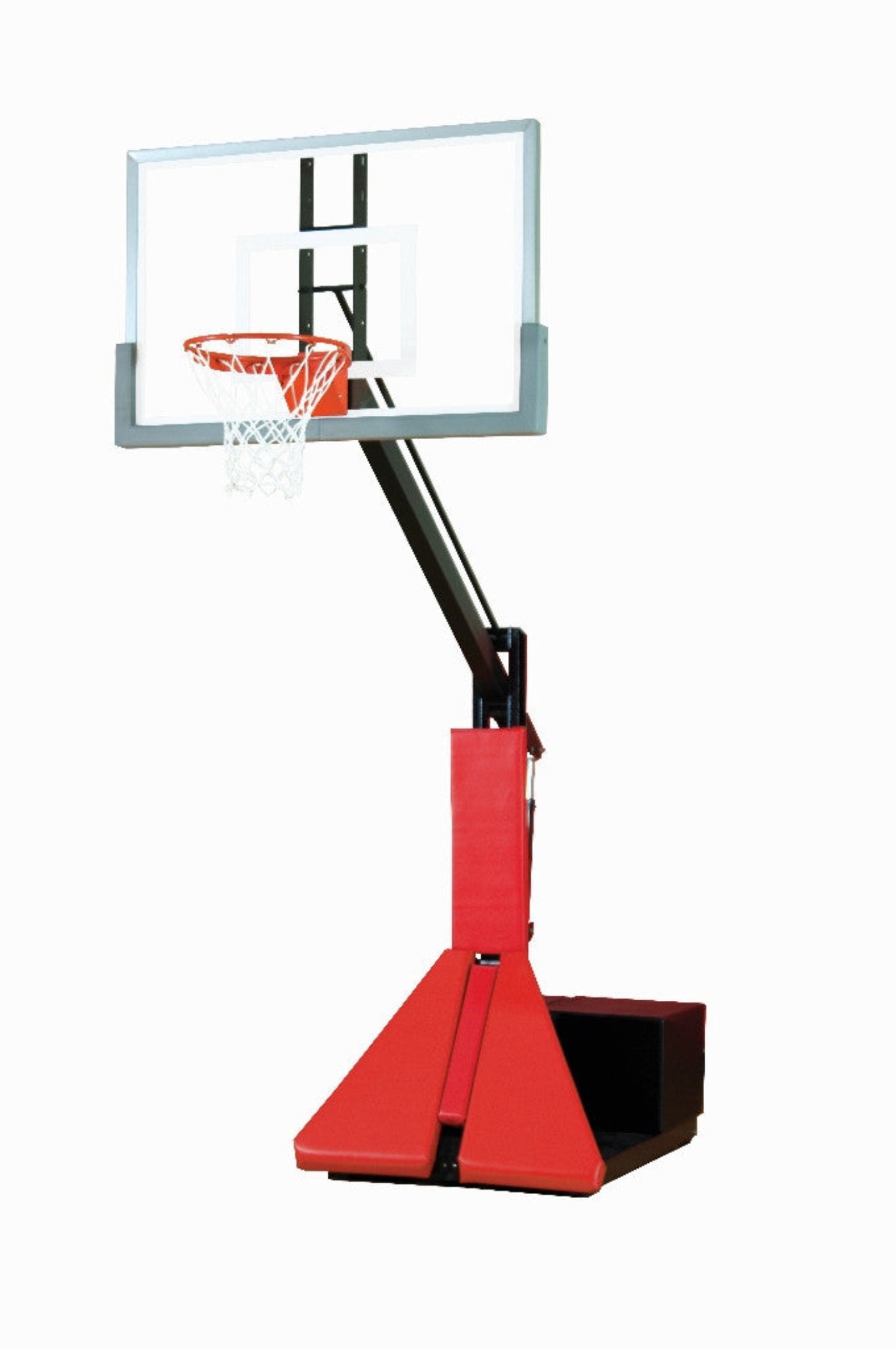 Bison Adjustable Wall Mounted Basketball Hoop - 72 Inch Glass - BA853GBI
