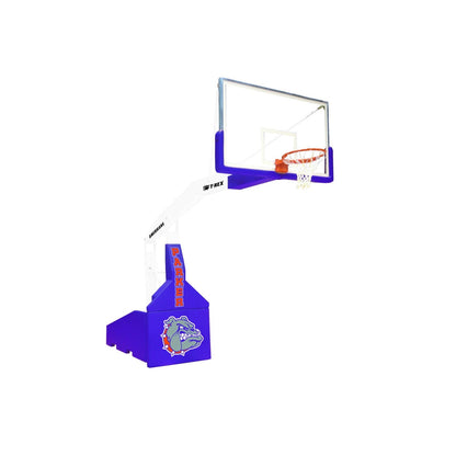 Bleacher Bison Inc. T-REX Americana Manual Portable Basketball System - BA898AGM-BK