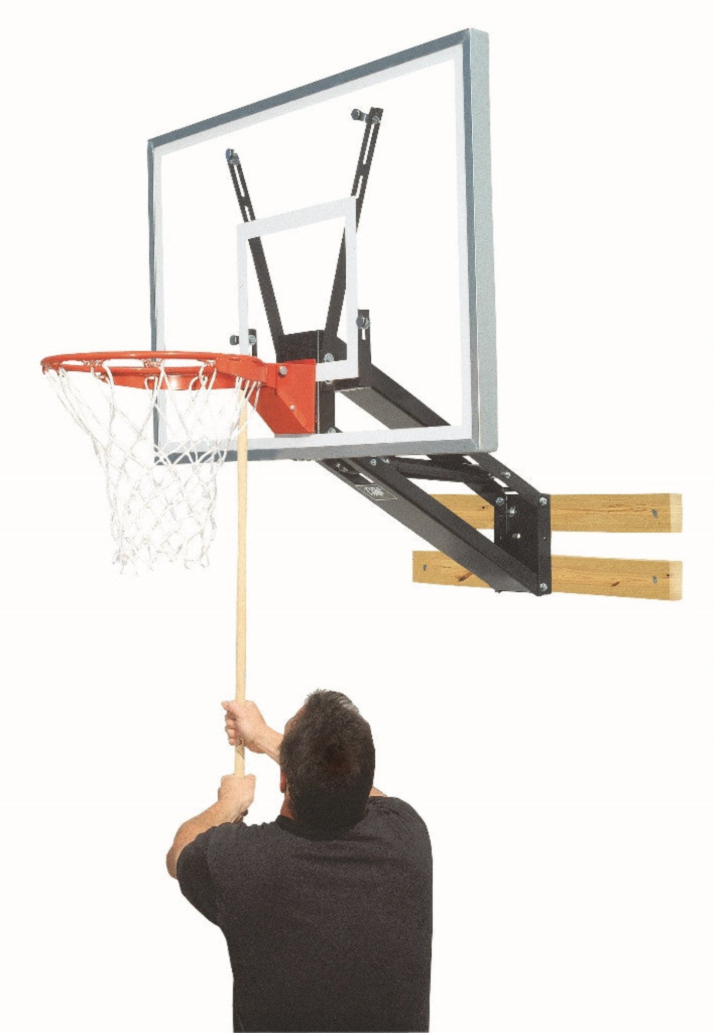 Bison QwikChange Wall Mounted Basketball Hoop - 48 Inch Acrylic - PKG275BI
