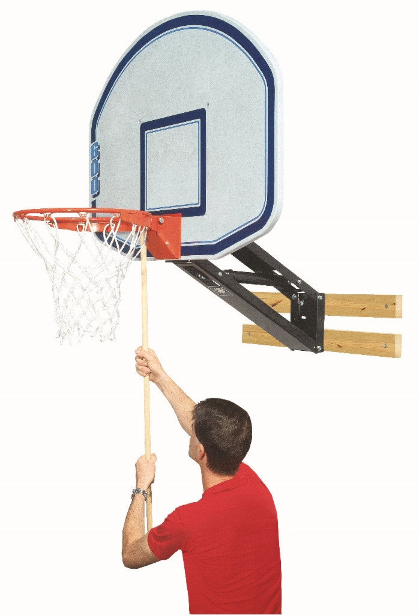 Bison Night Hawk Adjustable Basketball Hoop - 48 Inch Smoked Acrylic - PKG250BI