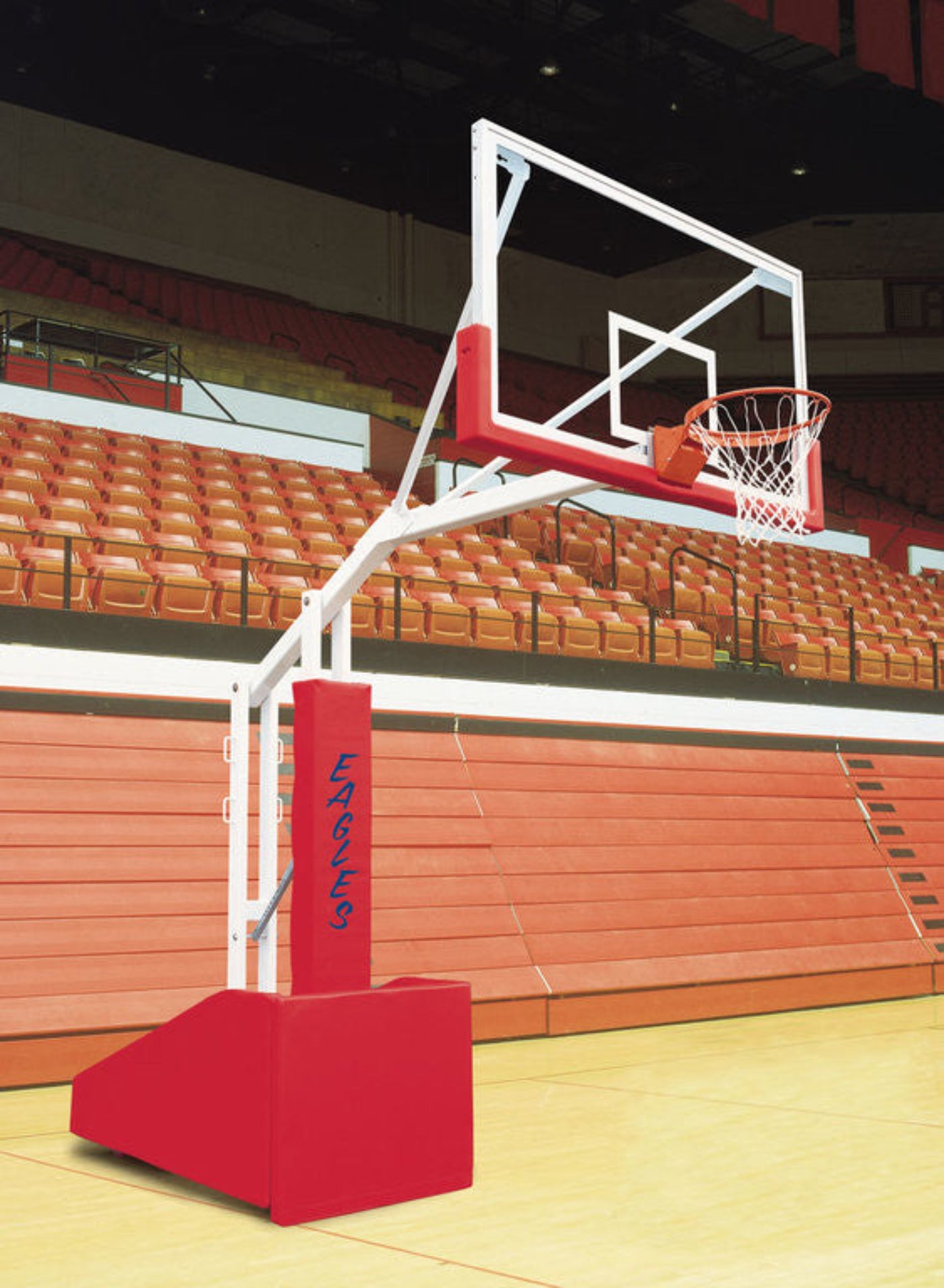 Bison T-Rex Side Court Portable Basketball Hoop - 72 Inch Glass - BA895GBS