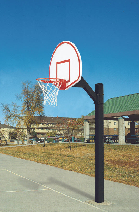 Bison Ultimate Junior Fixed Basketball Hoop - 54 Inch Fan Aluminum - PR15BI