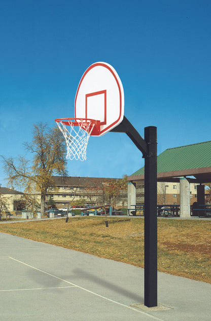 Bison Ultimate Junior Fixed Basketball Hoop - 54 Inch Fan Aluminum - PR15BI