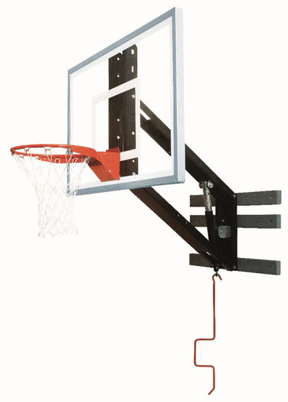 Bison ZipCrank Adjustable Wall Mounted Hoop - 54 Inch Glass - PKG300BI