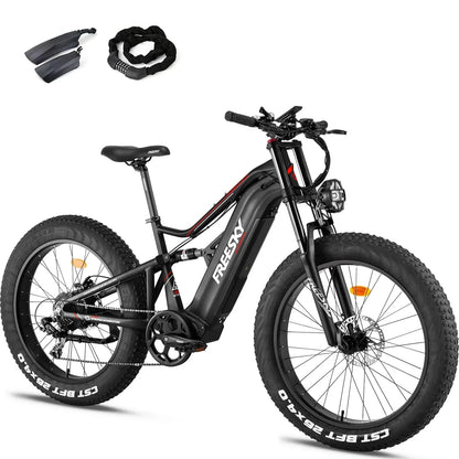 Adam Equipment Swifthorse X-6e 1000 w Mountain Ebike 4 Fat Tire Electric Fat Tire Mountain eBike - FREES|MOUNT|BLACK|0095