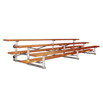Bleacher - 15 ft. (3 Row - Single Foot Plank) -Tip & Roll - BLCH-3TRG
