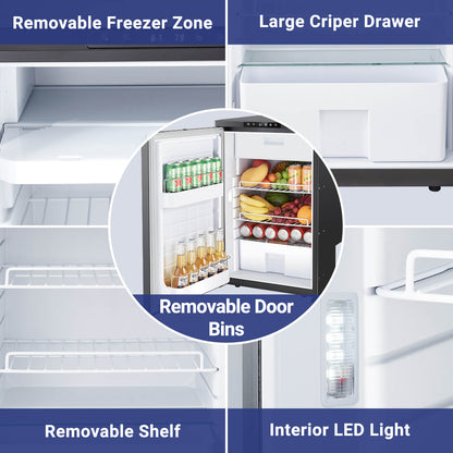 Bodegacooler RV Refrigerater Upright Freezer Semi Truck Refrigerator 83L/2.94 Cu.ft