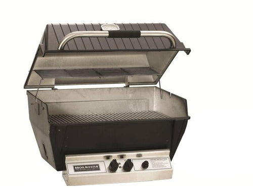 Broilmaster Deluxe Series 27-Inch Built-In Natural Gas Grill with 2 Standard Burners in Black  - H3XN