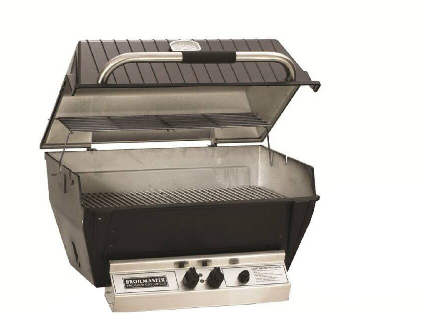 Broilmaster Deluxe Series 27-Inch Built-In Natural Gas Grill with 2 Standard Burners in Black  - H3XN