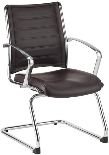 EuroTech Europa Leather Polished Aluminum Guest Chair  - EUR-LE833