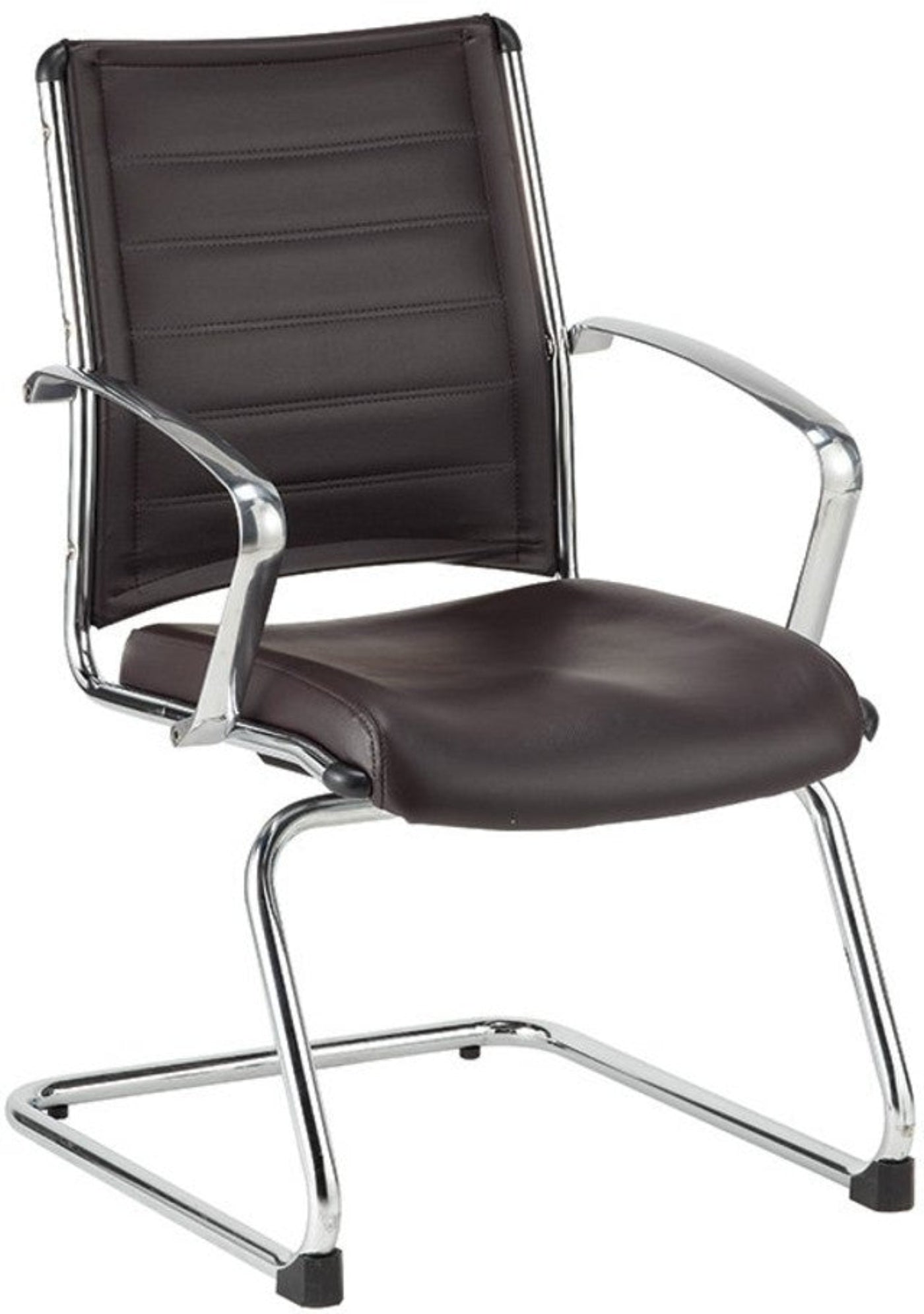 EuroTech Europa Leather Polished Aluminum Guest Chair  - EUR-LE833