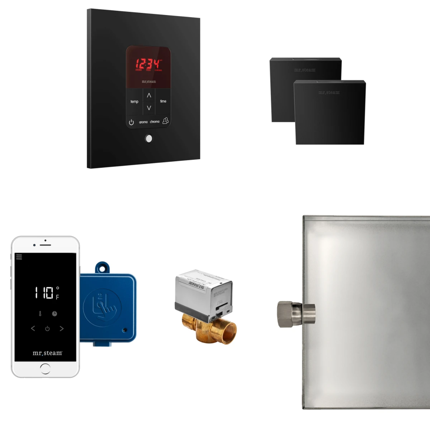 Mr. Steam Butler 2 Linear Package Square Matte Black - BUTLERL2SMB