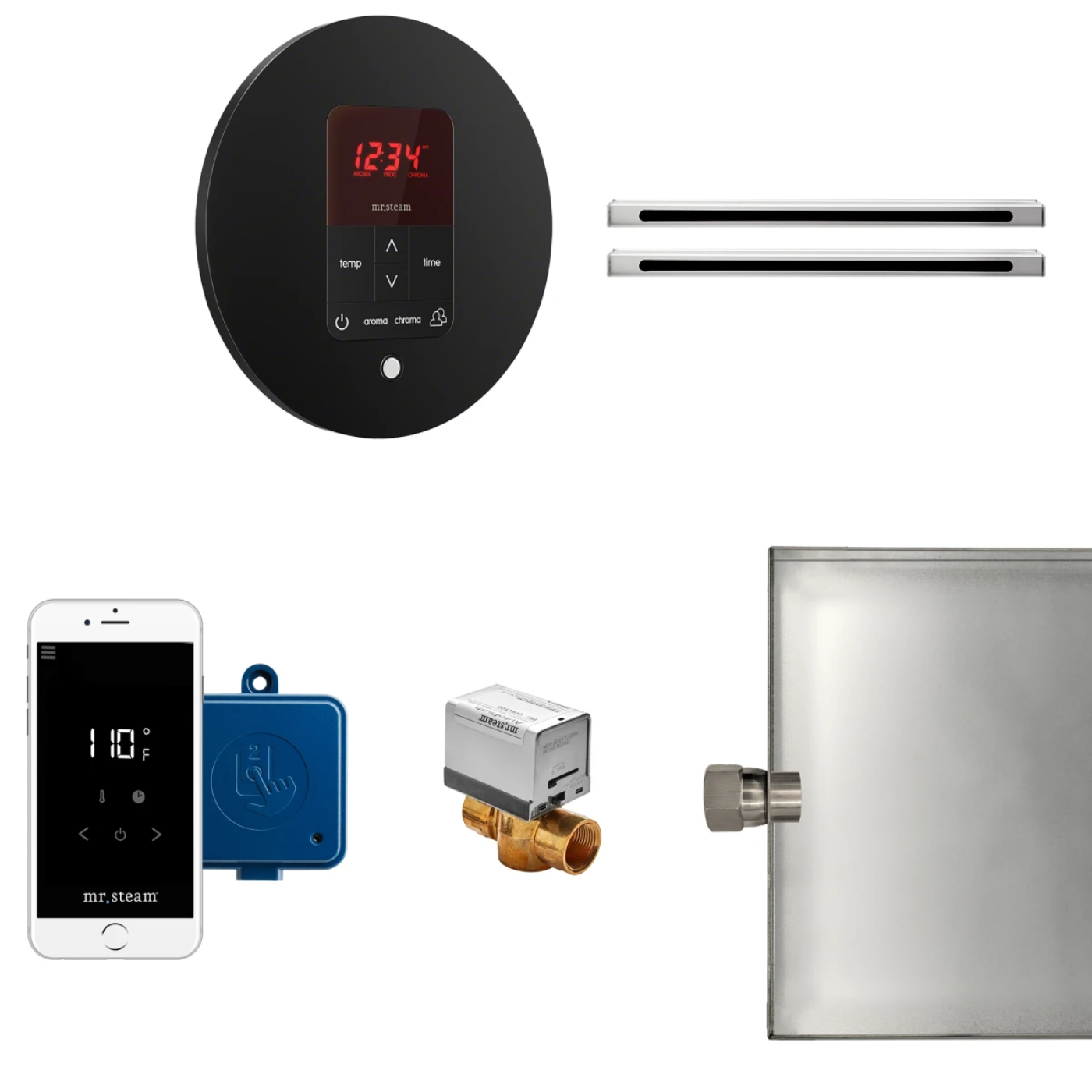 Mr Stream Butler Max Linear Package Round Matte Black - BUTLERLXRMB