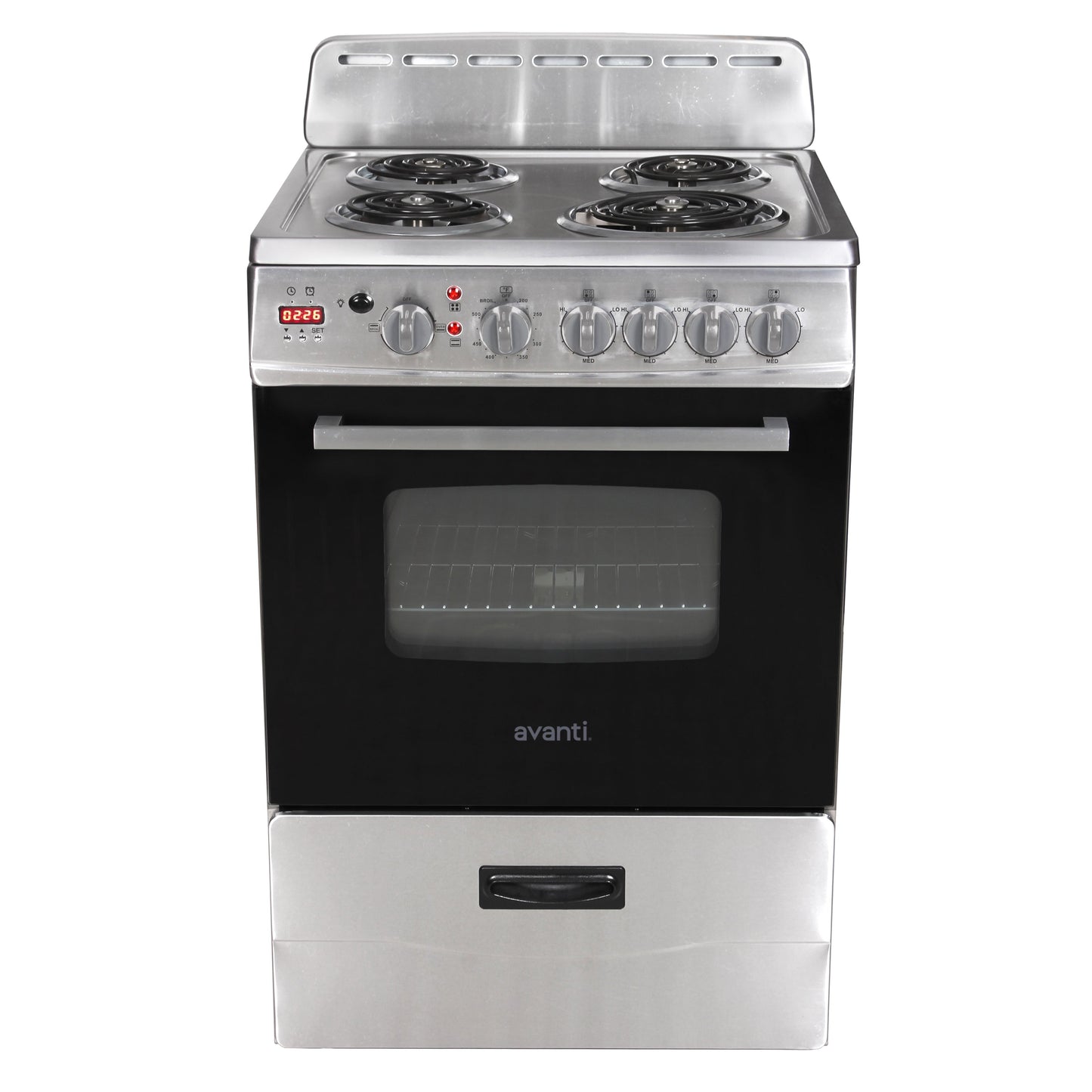 Avanti 24" Electric Range Oven with Framed Glass Door - ERU240P0W