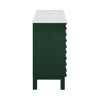 Swiss Madison Cascade 36" Freestanding Bathroom Vanity in Green Oak with Sink Top - SM-BV471GA