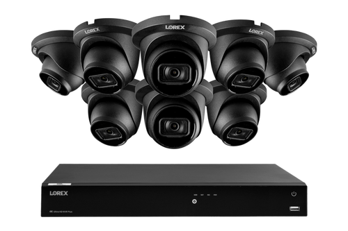 Lorex Fusion Series 4K 16 Camera Capable (Wired or Fusion Wi-Fi) 6TB Wired NVR System with A14 IP Dome Cameras - N4K6-168BD