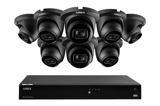 Lorex Fusion Series 4K 16 Camera Capable (Wired or Fusion Wi-Fi) 6TB Wired NVR System with A14 IP Dome Cameras - N4K6-168BD