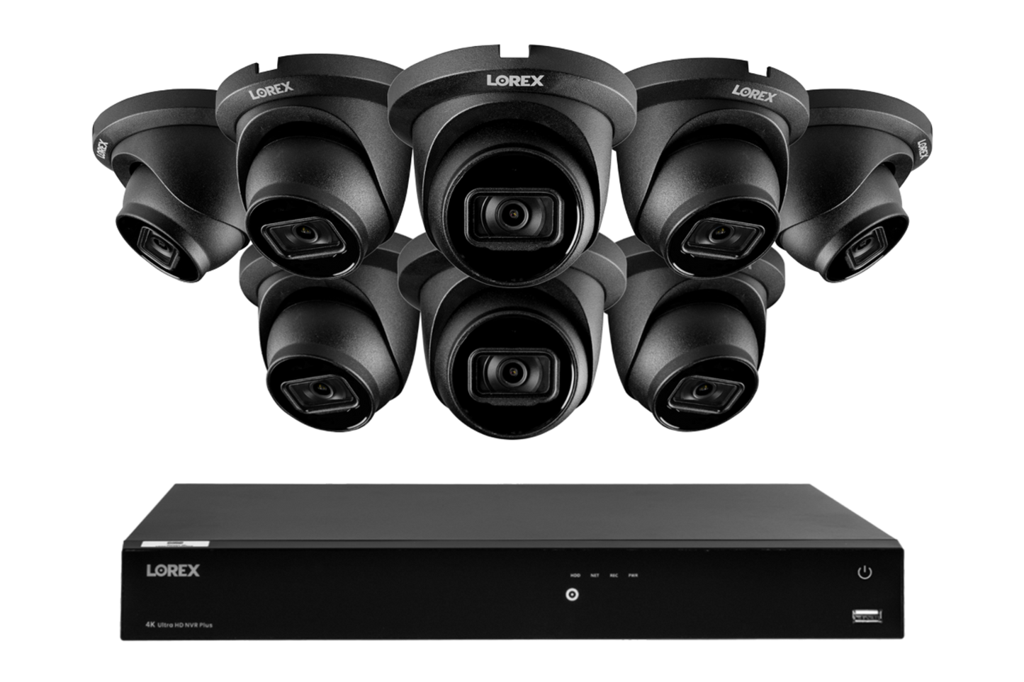 Lorex Fusion Series 4K 16 Camera Capable (Wired or Fusion Wi-Fi) 6TB Wired NVR System with A14 IP Dome Cameras - N4K6-168BD