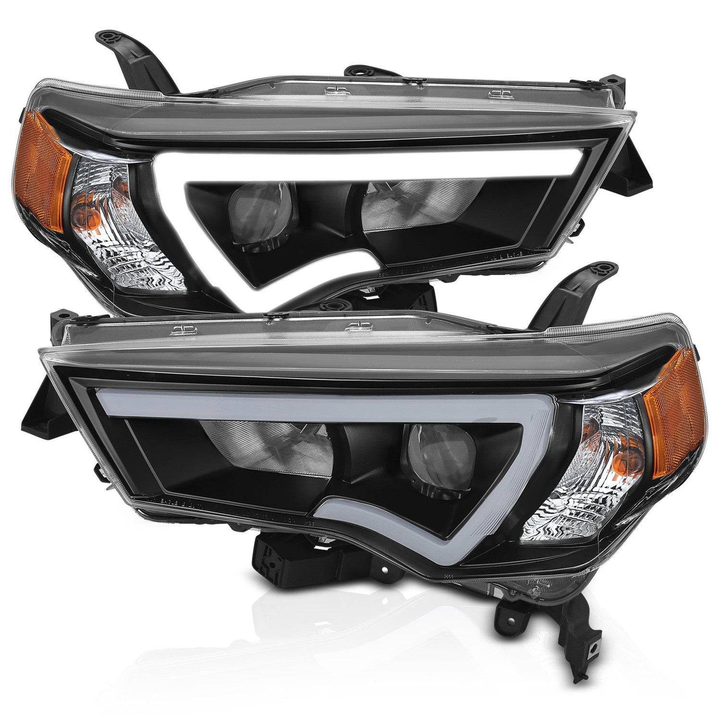 Anzo Black Plank Style Projector Headlights - 2024-2014 Toyota 4Runner  - ANZ111416