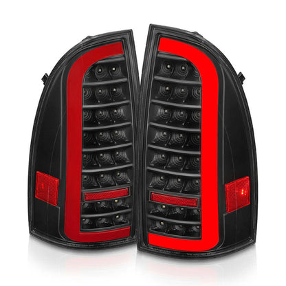ANZO Full LED Tail Lights With Sequential Turn Signal - Black Housing Clear Lens | 2005-2015 Toyota Tacoma - 311427