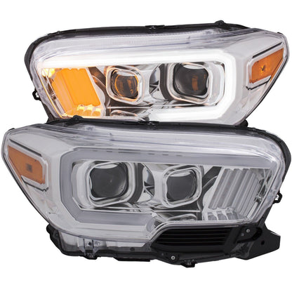 Anzo Chrome Plank Style Project Headlights - 2023-2016 Toyota Tacoma SR/SR5 Models  - ANZ111378